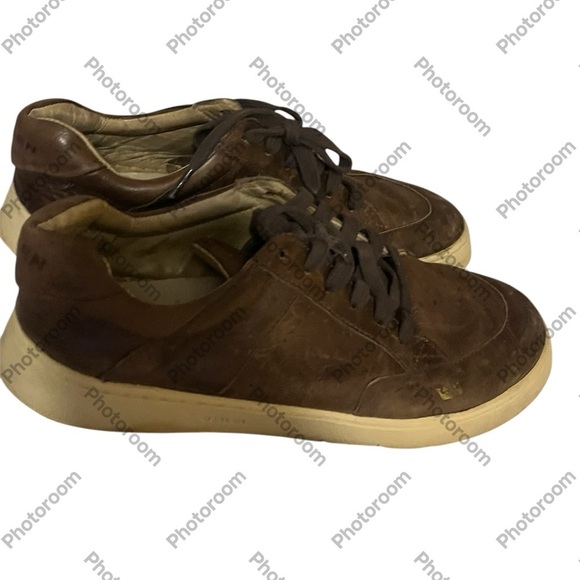 Osklen Soho Brown Leather Sneakers Shoes Sz 8.5 - Picture 1 of 13